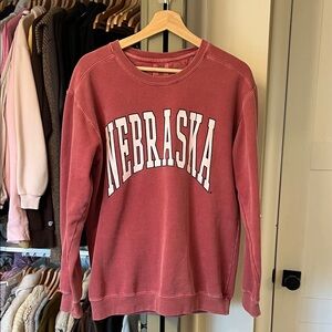 Comfort Colors Nebraska Crewneck Sweatshirt in Faded Red
